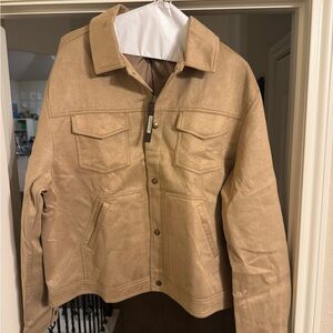 Men's Tan Lightweight Shirt Jacket - Unbranded